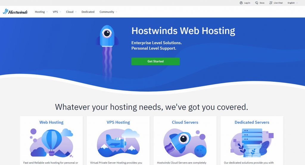 Nhà cung cấp đa dạng gói windows hosting Hostwinds