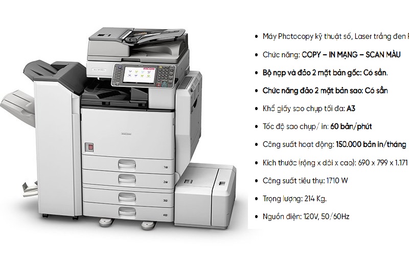 photocopy Ricoh Aficio MP 6002