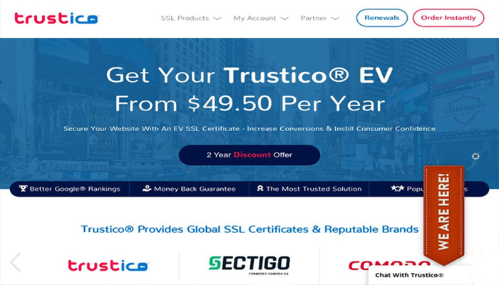 Mua SSL Certificate tại Trustico