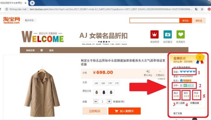 Shop uy tín trên Taobao