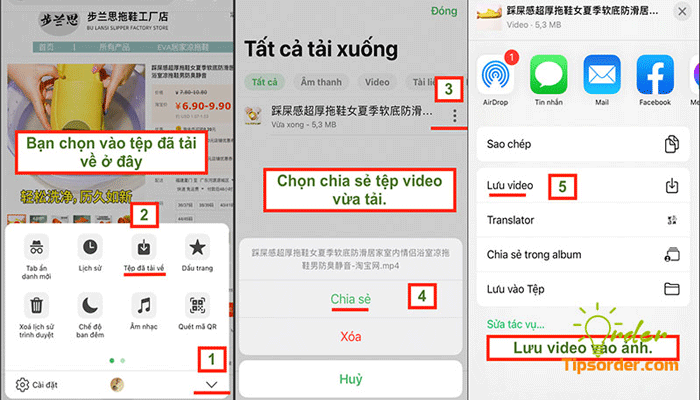 Cách tải video trên Taobao về điện thoại iPhone và Android