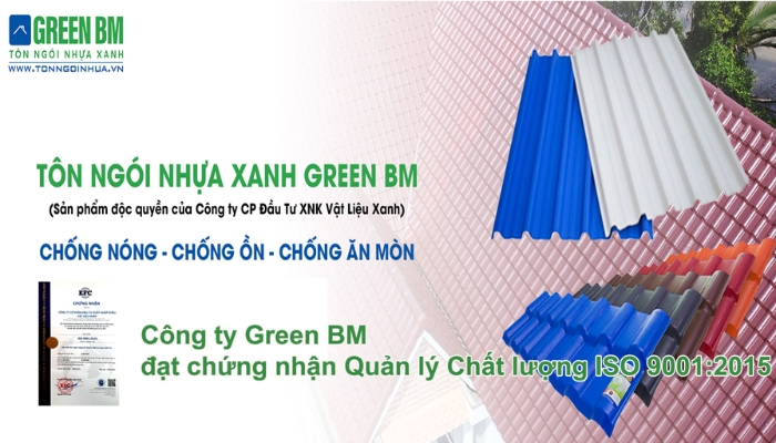 GREEN BM cam kết cung cấp sản phẩm tôn nhựa PVC/ASA chất lượng cao