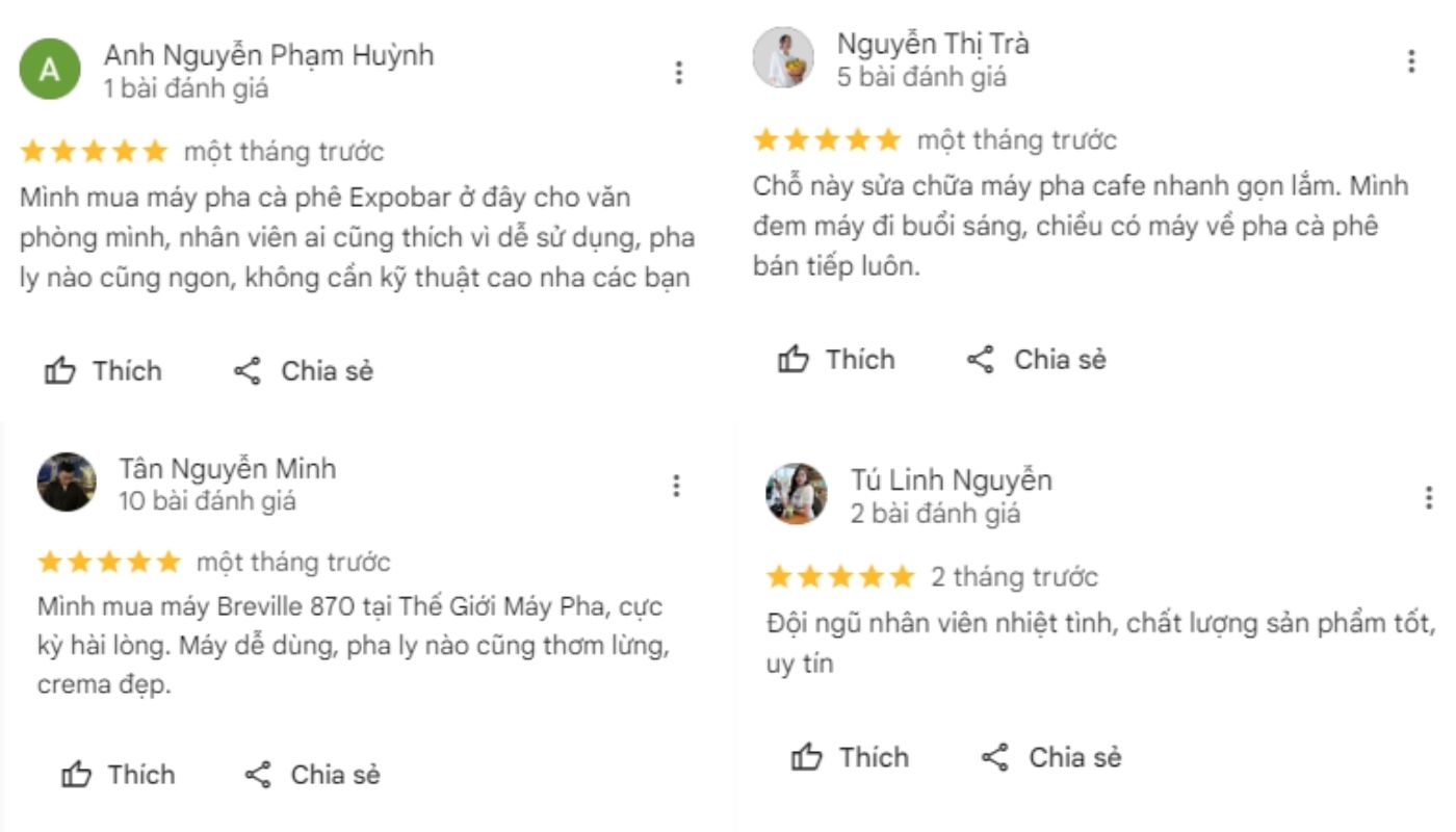 review thực tế máy pha cà phê tại Thế Giới Máy Pha