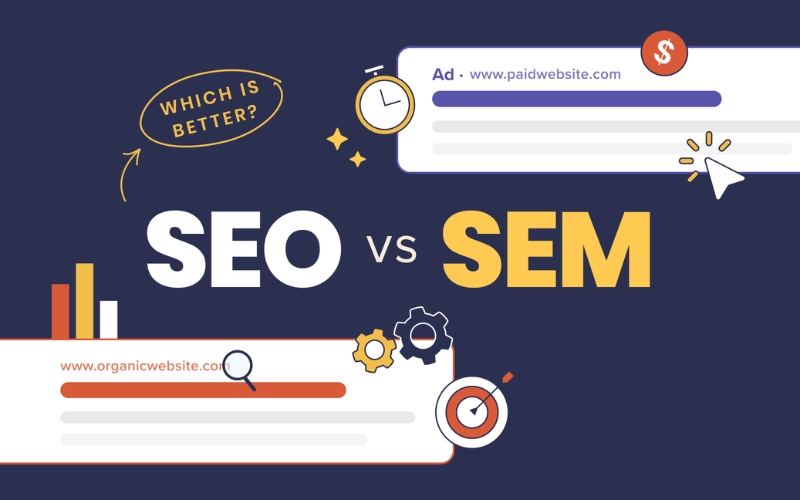 điểm khác biệt giữa seo và sem