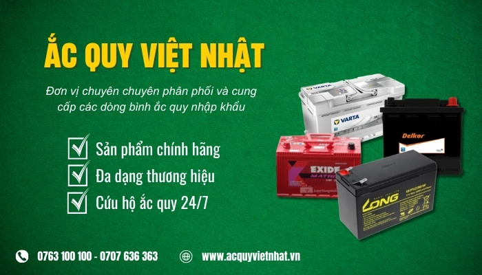 Ắc Quy Việt Nhật chuyên cung cấp ắc quy chính hãng