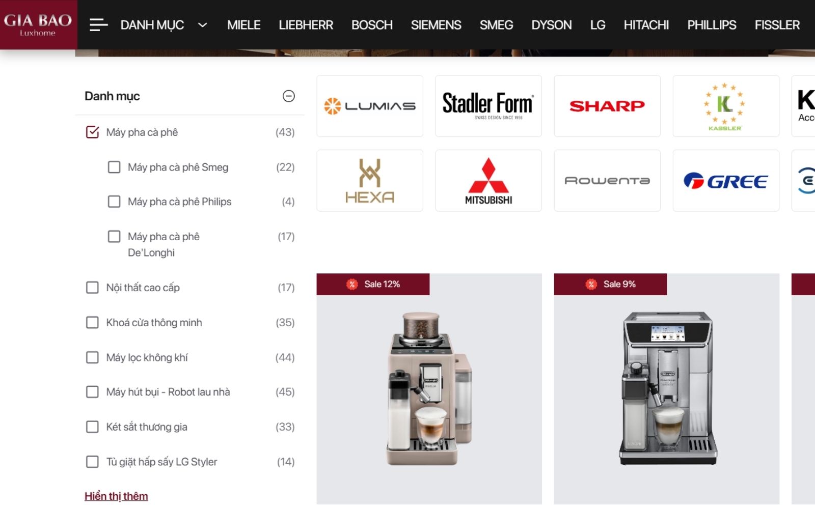 Gia Bảo Luxhome - Nhà cung cấp máy pha cà phê tự động top 1
