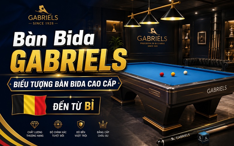 thương hiệu bàn bida gabriels
